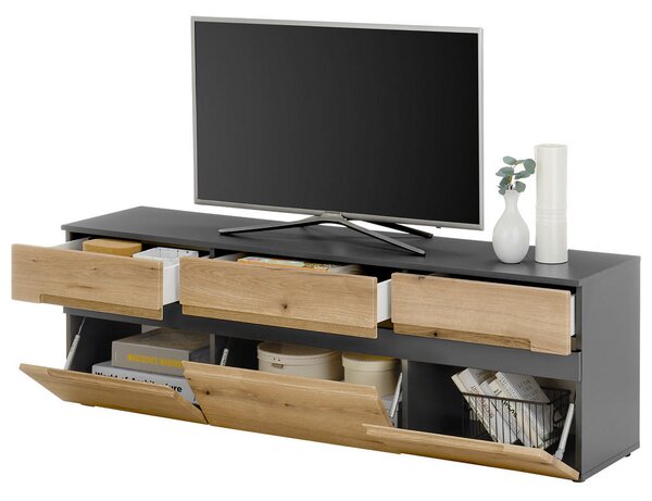 TV-ELEMENT antracit, barve hrasta