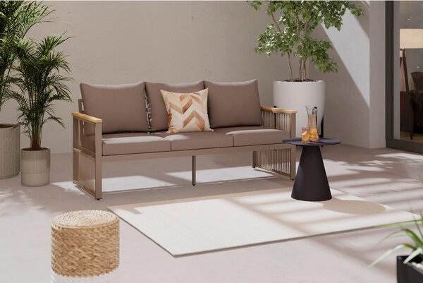 LOUNGE ZOFA akacija masivno aluminij