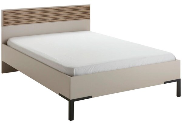 POSTELJA 120 cm x 200 cm , leseni material barve hrasta, bež