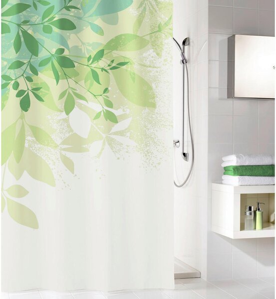KOPALNIŠKA ZAVESA FLORESTA 180/200 cm zelena, bela