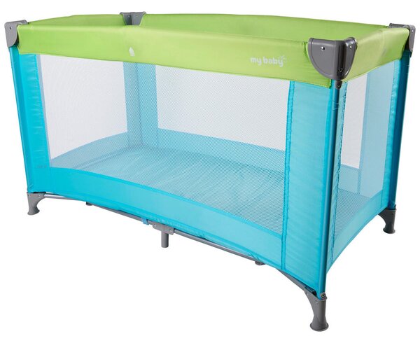 PRENOSNA POSTELJICA 120/60/74 cm modra, zelena