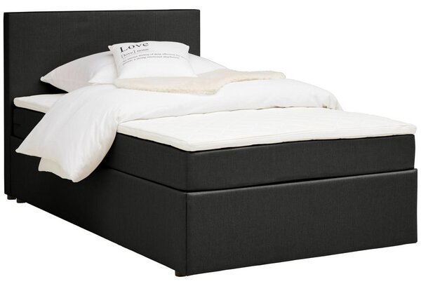 POSTELJA Z VZMETNICO 120 cm x 200 cm , les, tekstil, leseni material siva