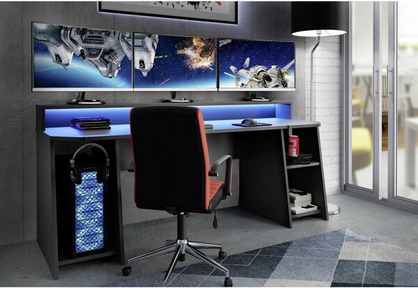 GAMING MIZA kovina, umetna masa, leseni material črna