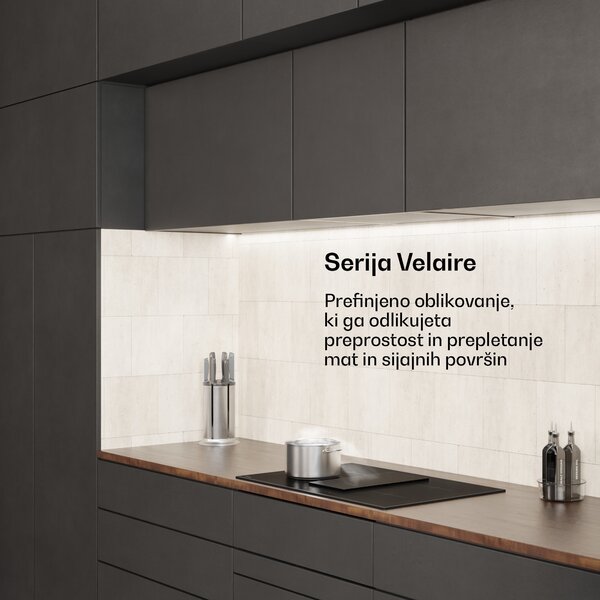 Klarstein Velaire indukcijska kuhalna plošča z vgrajeno napo elegantna, minimalistična, zmogljiva 8400 V 80 cm
