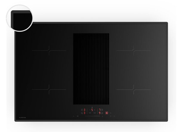 Klarstein Velaire indukcijska kuhalna plošča z vgrajeno napo elegantna, minimalistična, zmogljiva 8400 V 80 cm