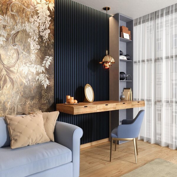 AKUSTIČNI MDF PANEL GRAFIT GRAFIT 30/260 cm temno siva