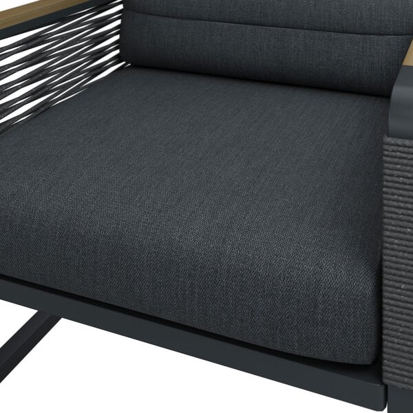 LOUNGE NASLANJAČ tkanina aluminij