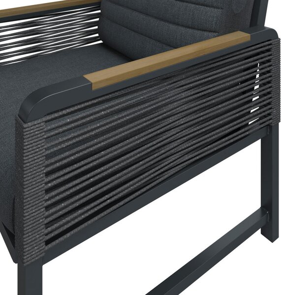 LOUNGE NASLANJAČ tkanina aluminij