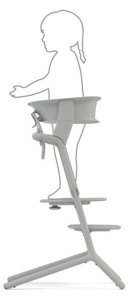Dodatek za LEMO stolček Lemo Learning Tower Set 45,7/35,2/46 cm siva