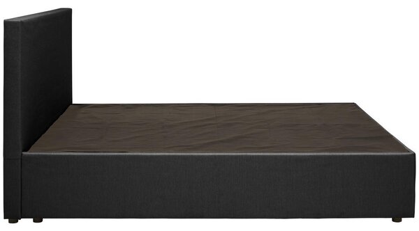 POSTELJA Z VZMETNICO 160 cm x 200 cm , les, tekstil, leseni material siva