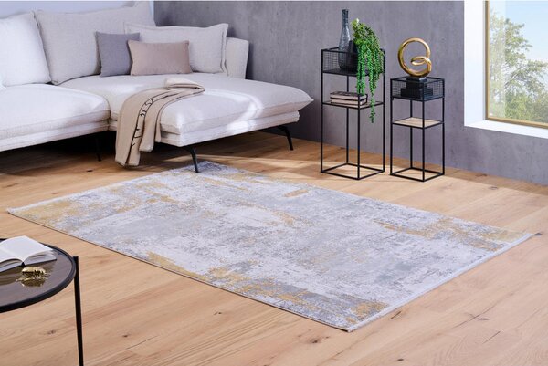 VINTAGE PREPROGA 80/150 cm tkano zlate barve