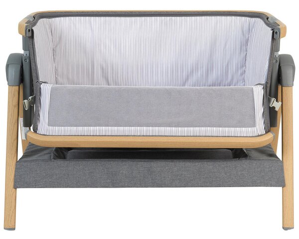 OBPOSTELJNA POSTELJICA Elegance 102/54/69-81 cm naravne barve, temno siva