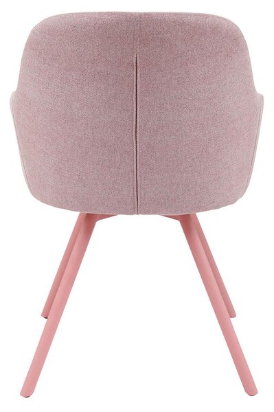 STOL, kovina, tekstil pink