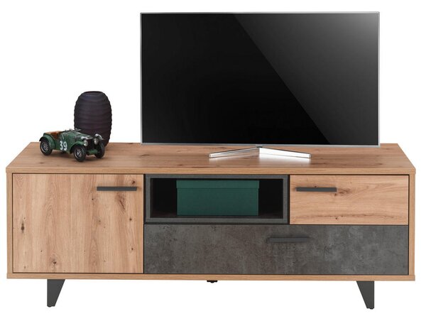 TV-ELEMENT temno siva, hrast artisan