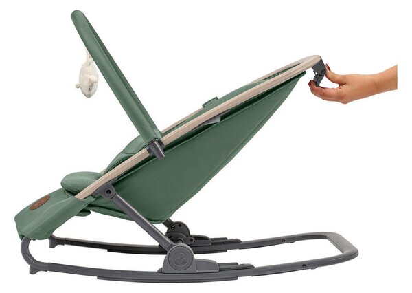 GUGALNI LEŽALNIK Kori PRO črna temno zelena 42,5/48/73,5 cm