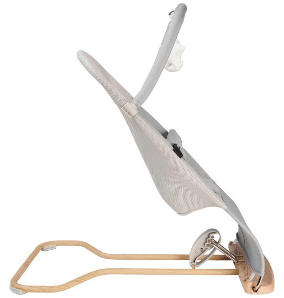 GUGALNI LEŽALNIK Woody barve hrasta svetlo siva 67/39/40 cm