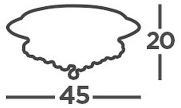 STROPNA SVETILKA 45/20 cm