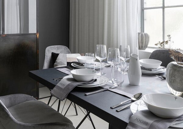 SERVIETA IZ BLAGA SIGNATURE 50/50 cm platinaste barve