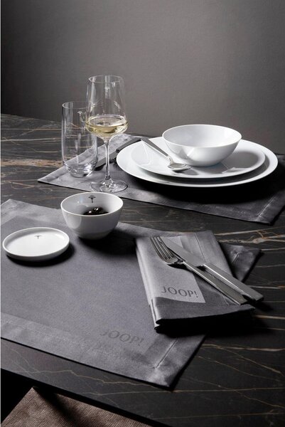 SERVIETA IZ BLAGA SIGNATURE 50/50 cm platinaste barve