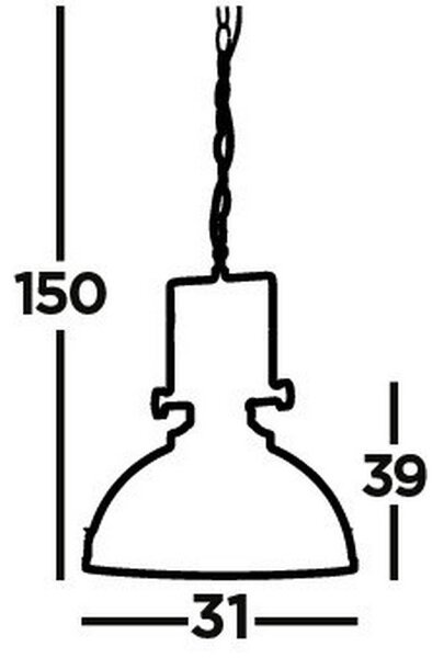 VISEČA NIHALNA SVETILKA Louisiana 31/150 cm E27