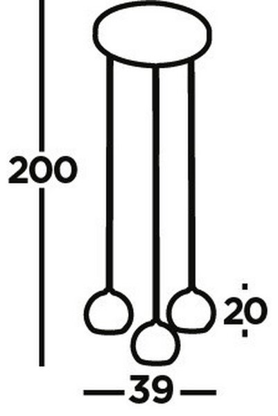 VISEČA NIHALNA SVETILKA Eindhoven 39/200 cm GU10