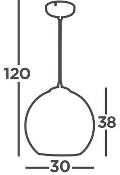 VISEČA SVETILKA Balls 30/120 cm E27