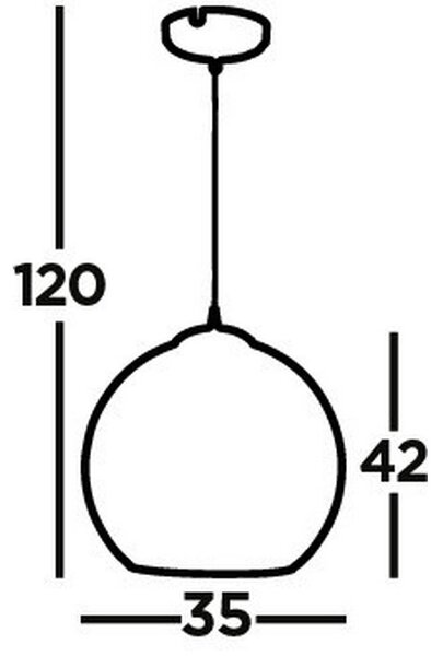 VISEČA SVETILKA Balls 35/120 cm E27