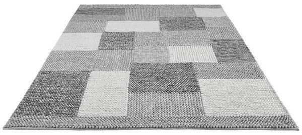 ROČNO TKANA PREPROGA Nordic 160/230 cm tkano siva, temno siva