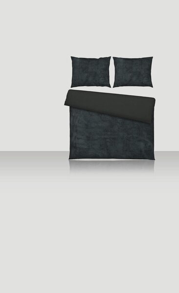 POSTELJNINA TEDDY 240/220 cm žamet, plišast material antracit