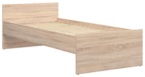 POSTELJA 90 cm x 200 cm , les, leseni material hrast sonoma