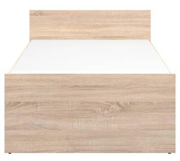 POSTELJA 90 cm x 200 cm , les, leseni material hrast sonoma