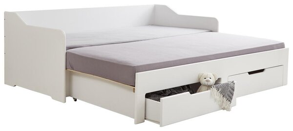 POSTELJA 90/180 cm x 200 cm , leseni material bela