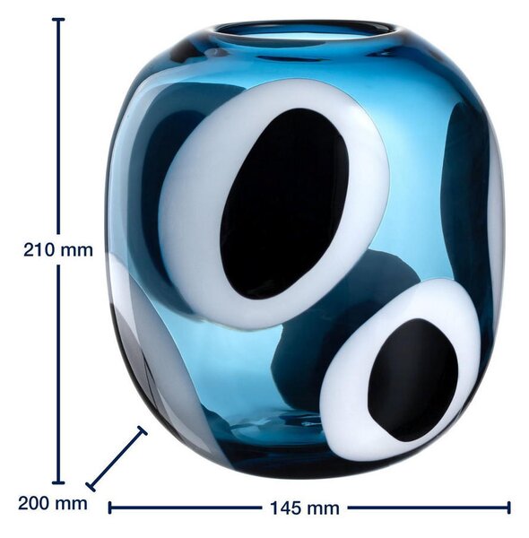 VAZA OCCHI BLU 21,00 cm steklo