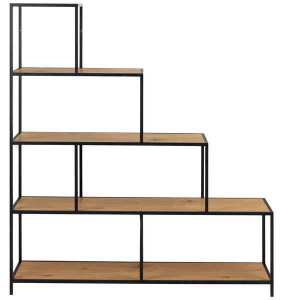 SOBNA PREGRADA 135/150/35 cm črna, barve hrasta