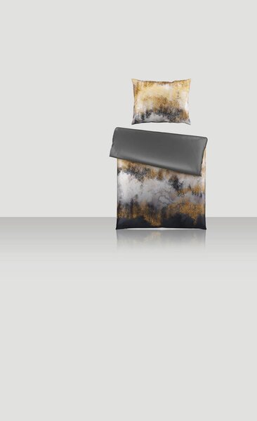 OBOJESTRANSKA POSTELJNINA MARBLE 140/200 cm saten večbarvno