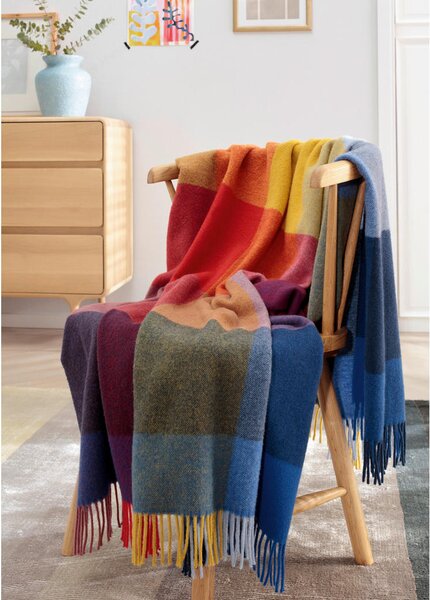 ODEJA BRIGHT SQUARE 130/170 cm modra