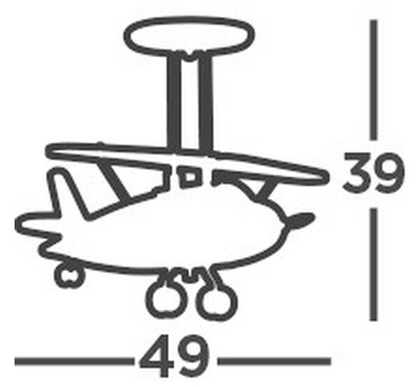OTROŠKA VISEČA SVETILKA NOVELTY AIRPLANE 737 60 W 220-240 V