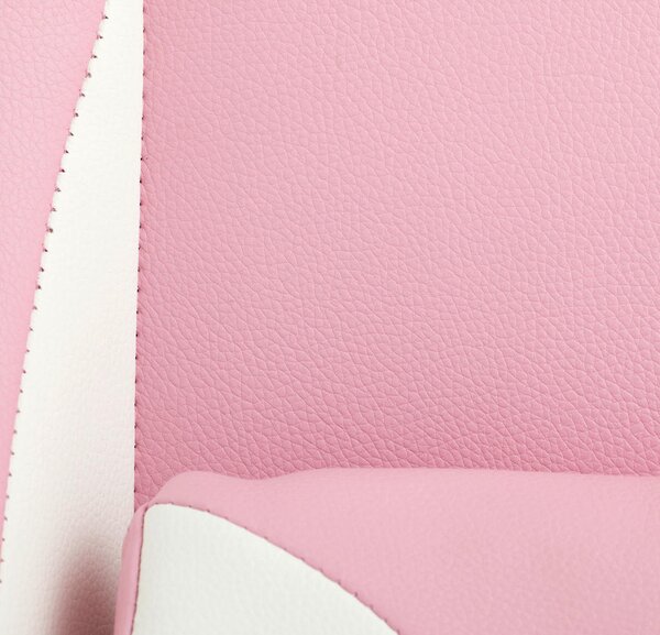 GAMING STOL umetna masa, tekstil bela, pink