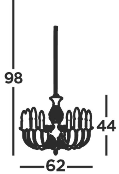 VISEČA SVETILKA Zanzibar 62/62/44 cm 60 W E14