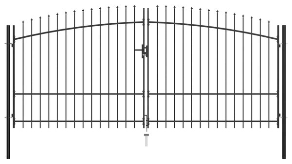 VidaXL Dvojna vrata za ograjo koničasta 400x225 cm