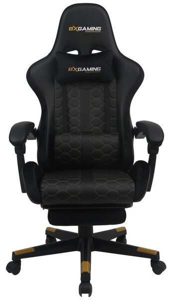 GAMING STOL kovina, umetna masa, tekstil črna