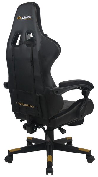 GAMING STOL kovina, umetna masa, tekstil črna