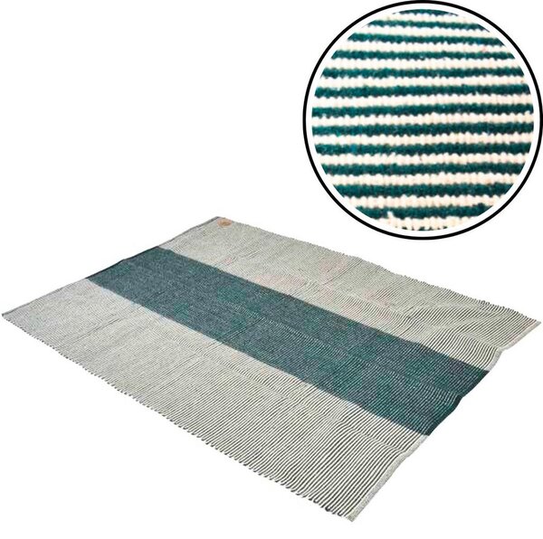 PREPROGA 140/200 cm tkano smaragdno zelena