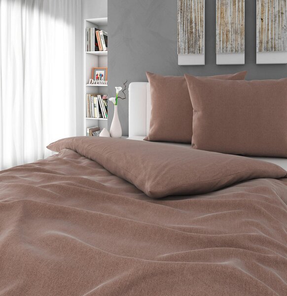 POSTELJNINA STONE WASH 200/200 cm saten roza
