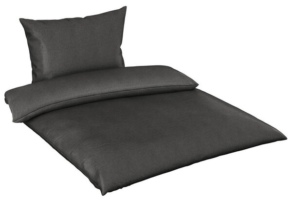 POSTELJNINA STONE WASH 200/200 cm saten temno siva