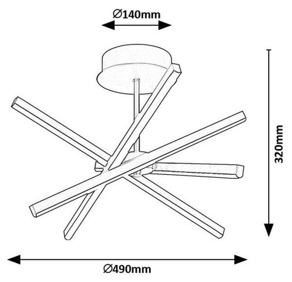 STROPNA LED-SVETILKA Matilde 1200 lm 4000 K