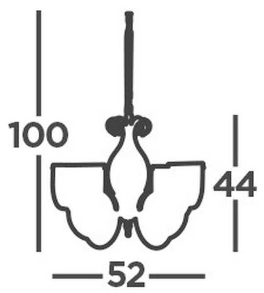 VISEČA SVETILKA Silhouette 52/44 cm 7 W E14
