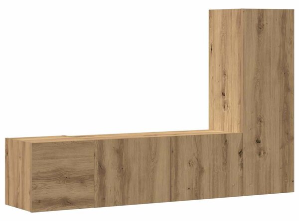 VidaXL 3 kosi stenske TV omarice Artisan Oak Engineered Wood