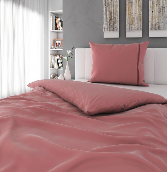 POSTELJNINA MAVIE 140/200 cm saten roza