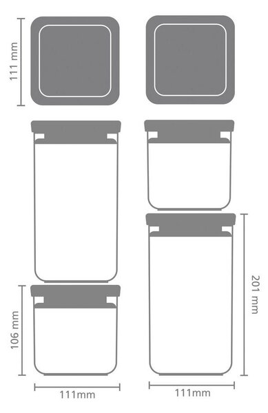 SET POSOD ZA SHRANJEVANJE 11.2/29.6/22.3 cm